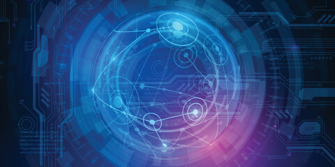 Technology graphic design background. Vector illustration. Vector Abstract technology circuit lines. Technology vector background.Eps10 vector illustration.	