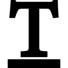 Type Tool Isolated Vector Icon

