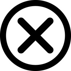 Fototapeta premium Close Isolated Vector Icon