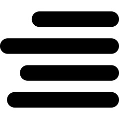 Obraz premium Align right Isolated Vector Icon