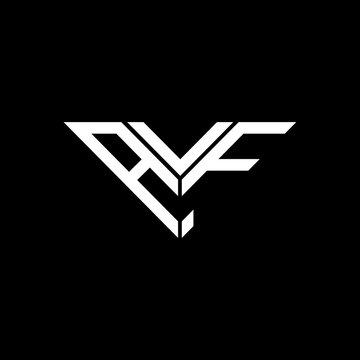 AVF letter logo creative design with vector graphic, AVF simple and modern logo in triangle shape.