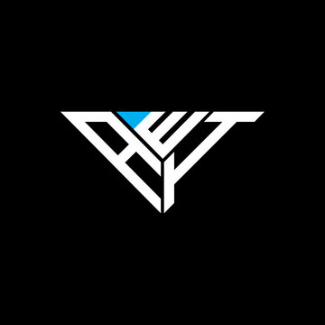 AWI letter logo creative design with vector graphic, AWI simple and modern logo in triangle shape.