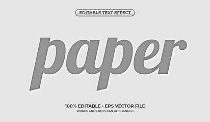 Realistic cutout paper text effect. Editable paper cut-out text effect