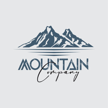 Mountain and Hill logo vector image