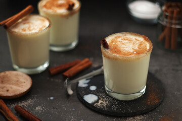 Kogel mogel drink made from eggs with cream