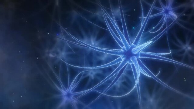 Neurons and neural connections 3D render. Neuronal activity in the brain, Dive into Brain Neurons, Brain activity