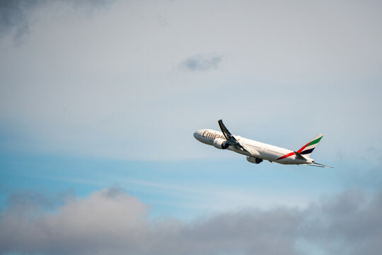 ethiopian airline passenger plane during take off.