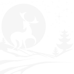 Christmas Stag Illustration