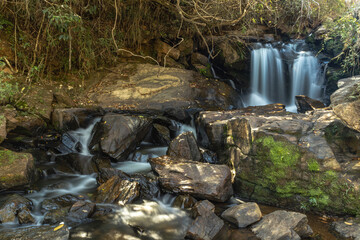 waterfall in the city of Sao Tome das Letras, State of Minas Gerais, Brazil