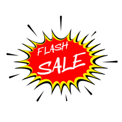 Sale banner template design. Flash sale special offer. Vector illustration.