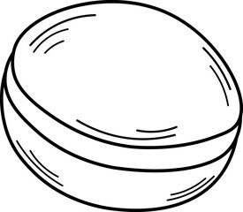 black and white macaron illustration