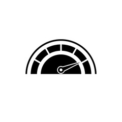 Speedometer icon. Scale meter logo. Tachometer sign isolated on white background
