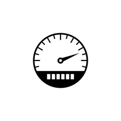 Speedometer icon. Scale meter logo. Tachometer sign isolated on white background