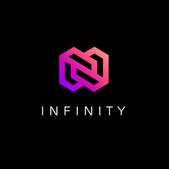 Vector logo design template for business. Infinity symbol.