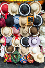 Handicraft Fair on Avenida Afonso Pena in the city of Belo Horizonte. Hat stalls, bags, sneakers,...