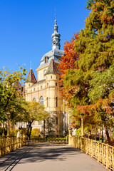 Vajdahunyad castle in autumn, Budapest, Hungary © Mistervlad