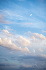 Fototapeta premium Beautiful blue sky with clouds in daylight