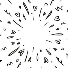 hand drawn fireworks explosion illustration