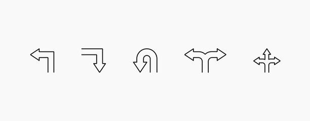 Linear arrow set for direction vector