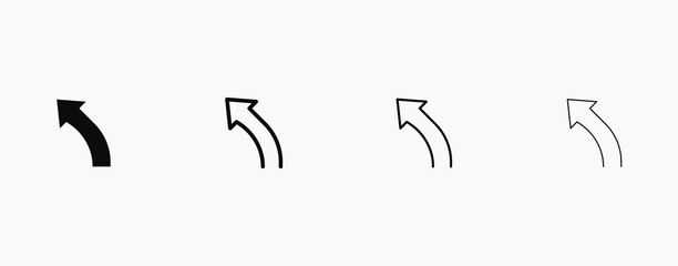 Turn left arrow vector icon