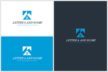 Letter A and House Logo Design