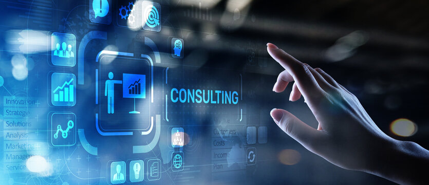 Business Consulting Concept On The Virtual Screen.