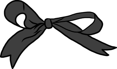 ribbon vector image sticker for diary, bullet journal