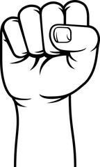 Fist Propaganda Protest Revolution Hand Raised Up