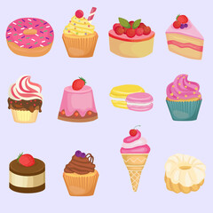 set of cakes
