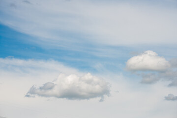 Fototapeta na wymiar Blue sky with white clouds. on a clear day