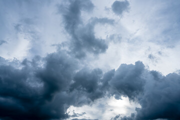 Naklejka na ściany i meble Black clouds before the storm and the rain