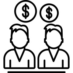 Fototapeta premium Seo Team Money Icon