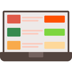 Fototapeta premium Laptop DAta Icon