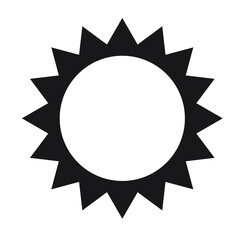 Icon of sun on white background