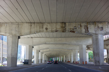 Gardiner Expressway Toronto Ontario Canada underpass road
