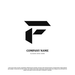 Monogram letter F logo design vector	
