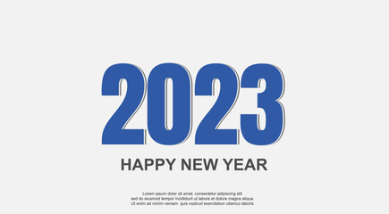 Happy new year 2023 vintage. colorful number on vintage background