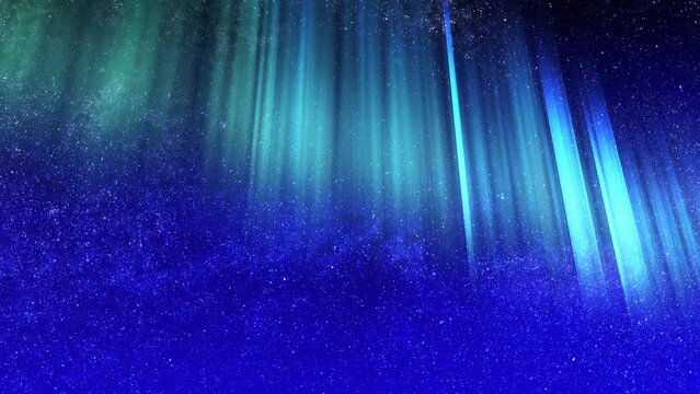 Aurora Borealis sky rainbow space night CG background.
