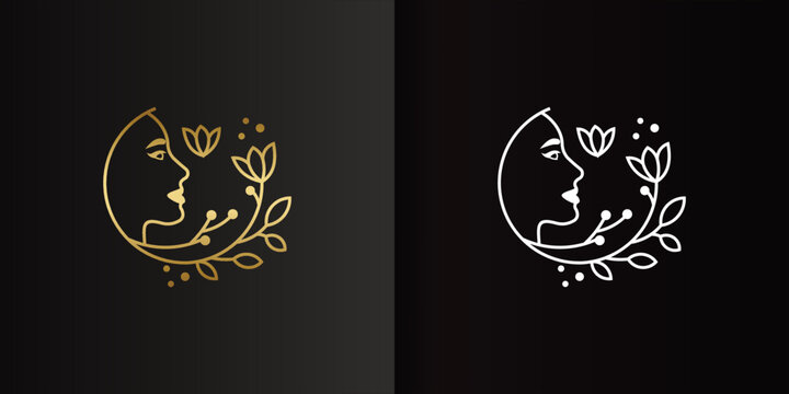 luxury logo for beauty and salon treatment