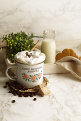 Coffee and breakfast with a message