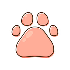 Dog Footprint logo. Footprint graphic. Pet outline.