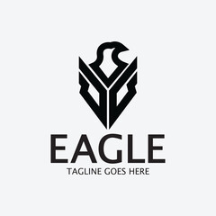 Eagle logo design template. Vector illustration