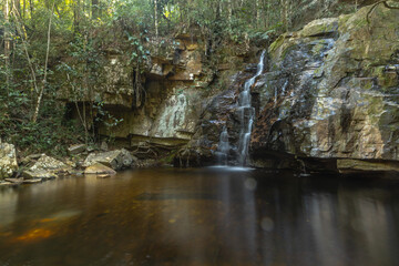 waterfall in the city of Sao Tome das Letras, State of Minas Gerais, Brazil