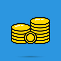 Stack of coins vector design element. Finance in flat style vector