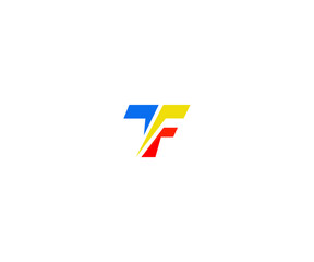 Initial letter tf logo or ft logo vector design template - obrazy, fototapety, plakaty