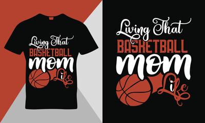 Basketball quote typography t-shirt design template vector