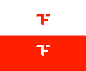 Initial letter tf logo or ft logo vector design template - obrazy, fototapety, plakaty