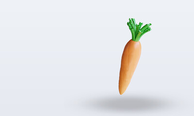 3d Vegetable Carrot rendering top view