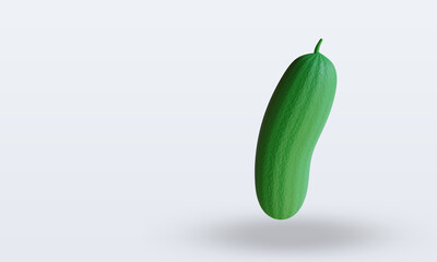 3d Vegetable Cucumber rendering top view