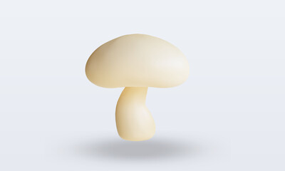 3d Vegetable Mushroom rendering front view